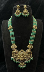 BEADS MALA AND CHAINS Long Beads locket 001 - BE001 EMERALD Long