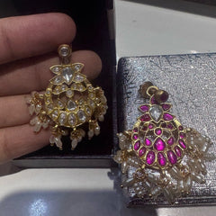 Earring Eartops 057 JADAU MULTI COLOR