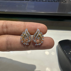 Earring Eartops 202 DIAMOND DUAL PLATING DIAMOND LOOK