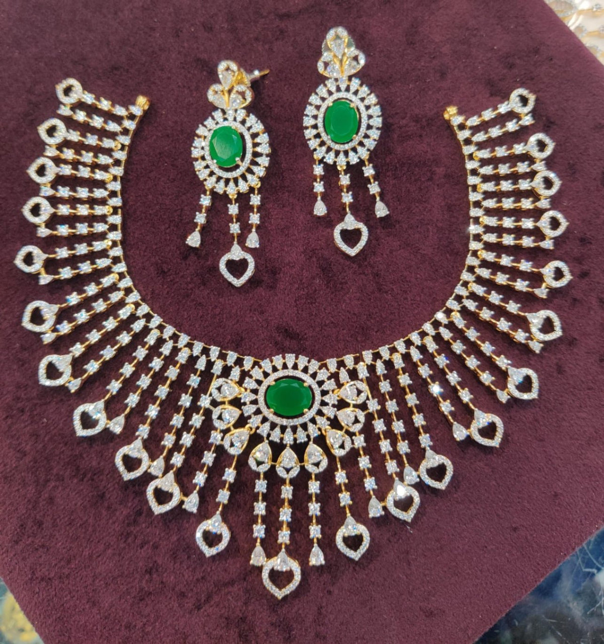 NECKLACE necklace 039 DIAMOND EMERALD