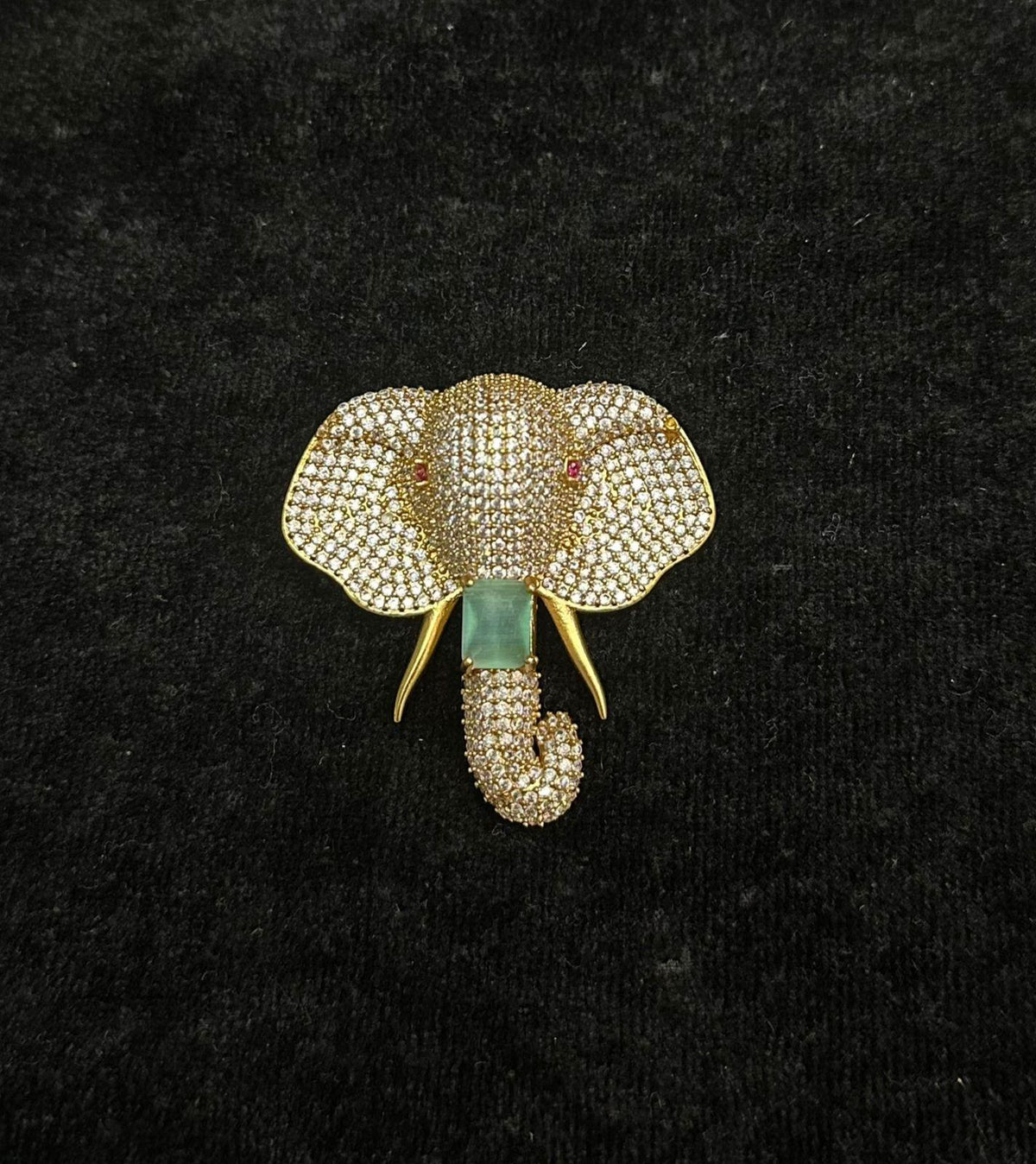 ACCESSORIES  Brouche 005 GOLDEN STONE_ MINT GREEN medium