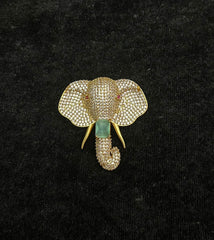 ACCESSORIES  Brouche 005 GOLDEN STONE_ MINT GREEN medium