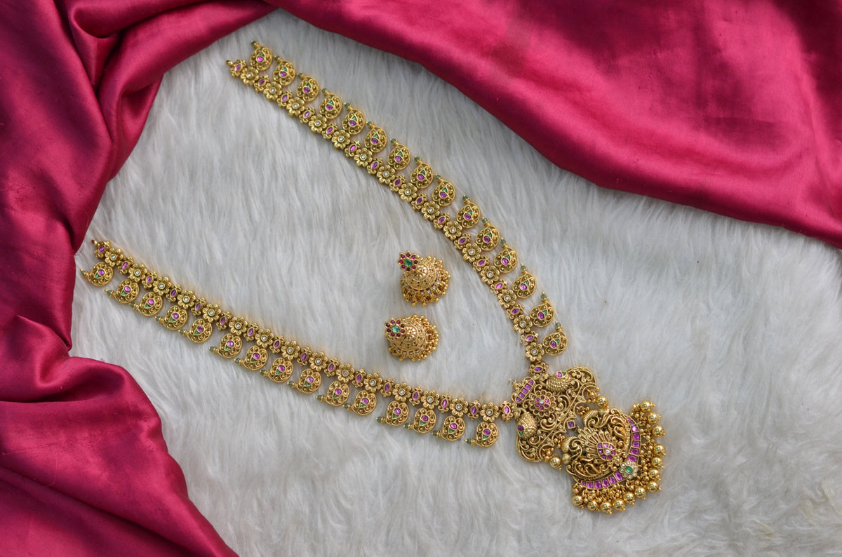 NECKLACE NECKLACE 948 NAKSHI JADAU MIX GOLDEN LONG- GON