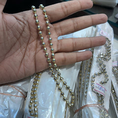 CHAINS AND HASLI 6mm soft  dual tone Short- MM318 - MM3318 -DIAMOND 18-20