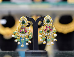 JADAU Earrings 218 JAdau With Mozonite MULTI COLOR
