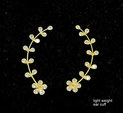 Earring Earcuff 006 GOLDEN STONE GOLDEN