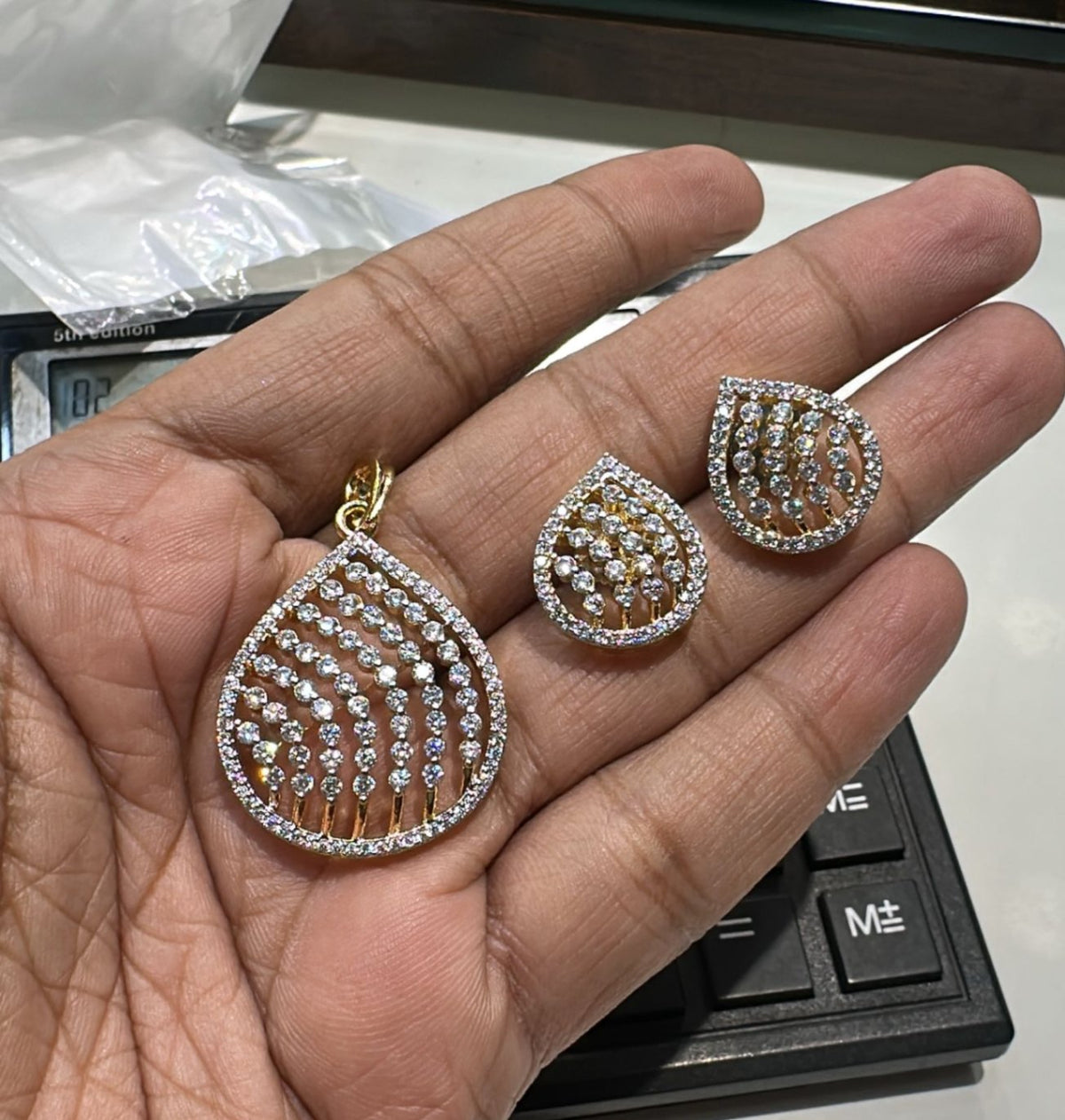 PENDANT SET CHAINS pendant set 025 DIAMOND WHITE