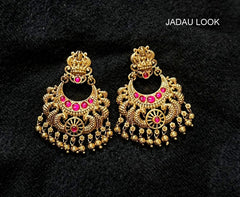 Earring Earrings 253 NAKSHI KEMPU MULTI COLOR