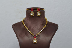 NECKLACE Necklace 747 Mozonite With Victorian Polish RUBY