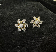 Earring Eartops 245 DIAMOND DUAL PLATING DIAMOND LOOK