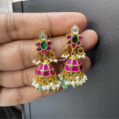 Earring ER165 JADAU RUBY