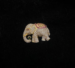 ACCESSORIES  Brouche 009 MULTI GOLDEN STONE small
