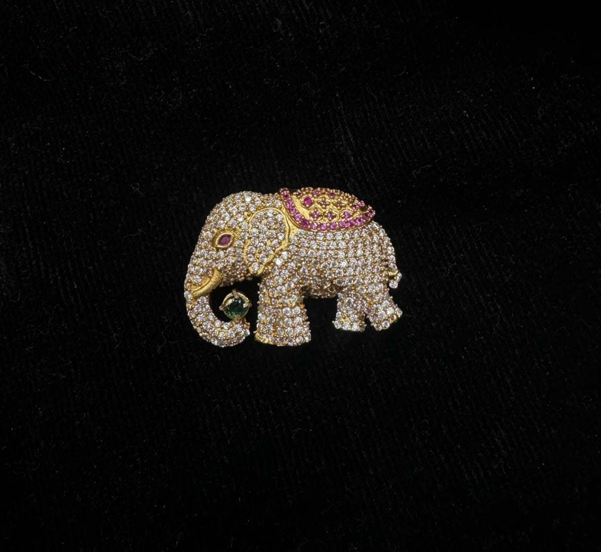 ACCESSORIES  Brouche 009 MULTI GOLDEN STONE small