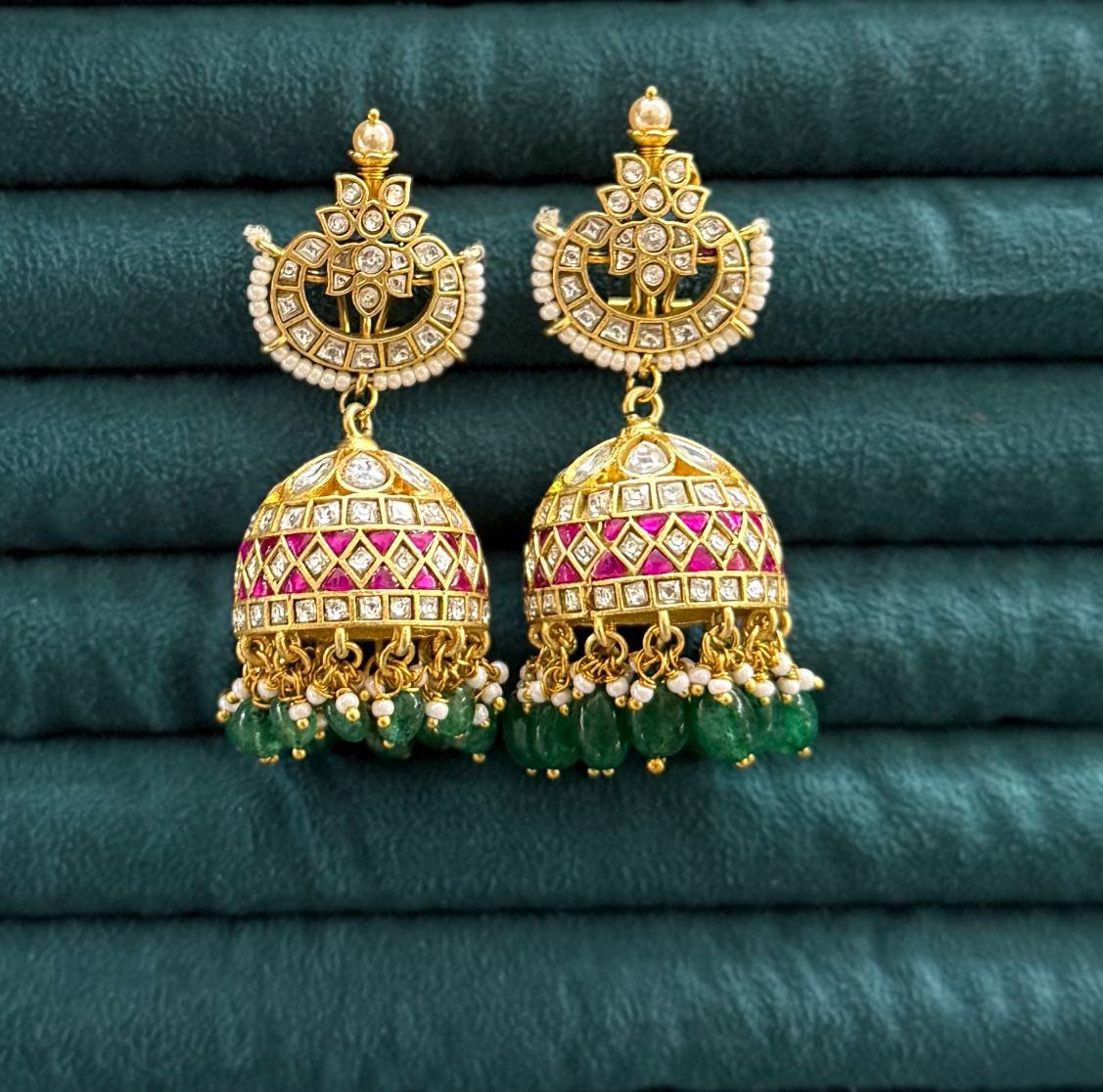 Earring Jhumka 224 JADAU MULTI COLOR
