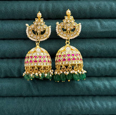 Earring Jhumka 224 JADAU MULTI COLOR