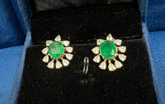 Earring Eartops 174 VICKTORIAN  EMERALD