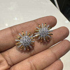 Earring Eartops 199 DIAMOND DUAL PLATING DIAMOND LOOK