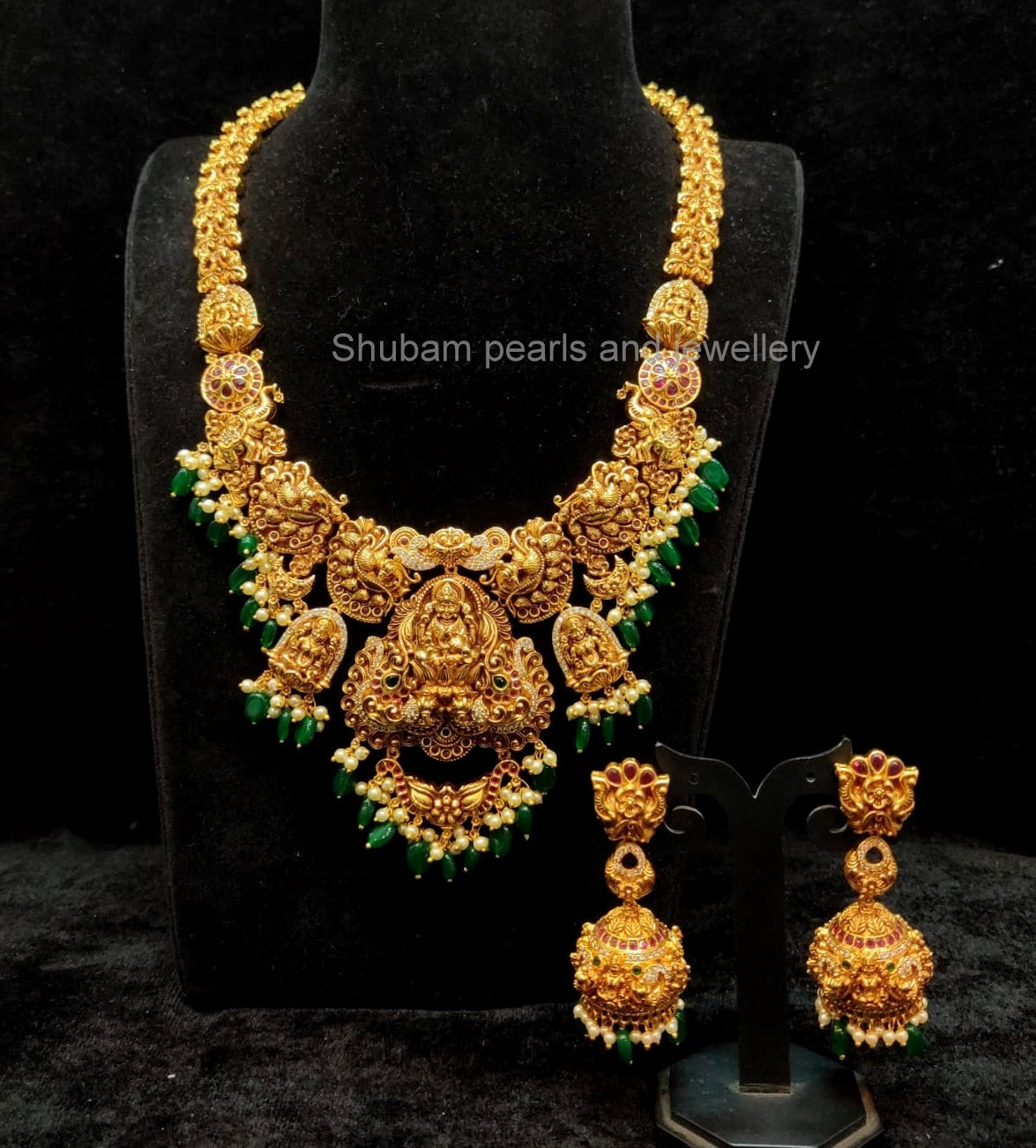 NECKLACE LONG Necklace 384 - NEE384 NAKSHI ANTQIUE EMERALD