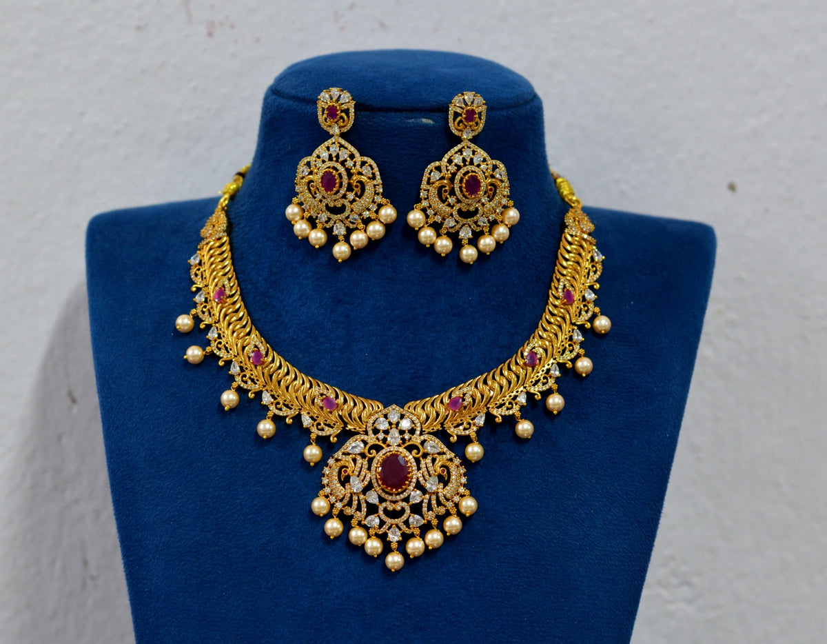 NECKLACE Necklace 935 GOLDEN STONE RUBY