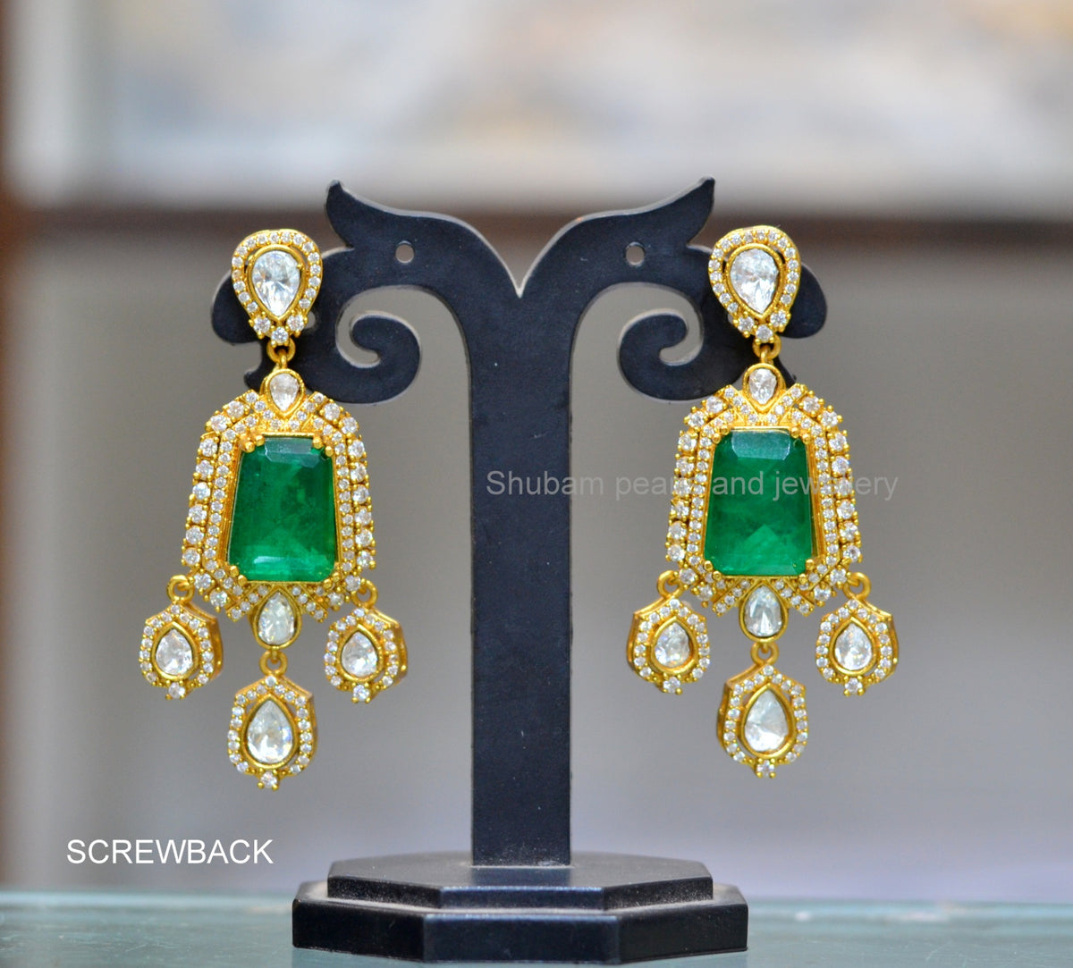 Earring Earrings 270 MOISSANITE EMERALD
