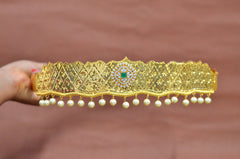 VADDANAM WB029 GOLDEN STONE EMERALD AND WHITE