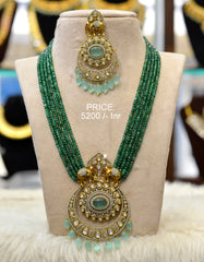 BEADS MALA AND CHAINS Beads mala 033 MINT GREEN 18-20