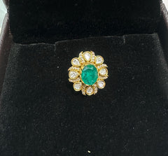 PENDANT SET / LOCKETS pendant set 296 MOZONITE EMERALD