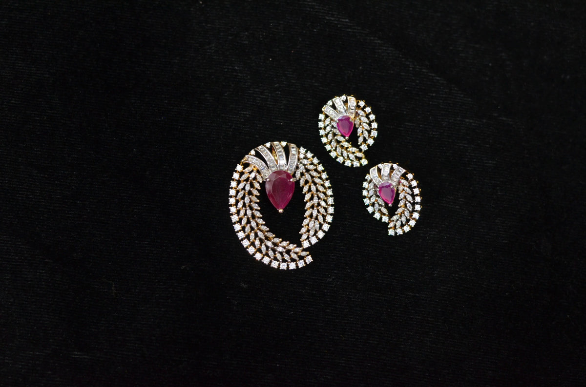 PENDANT SET / LOCKETS pendant 215 DIAMOND RUBY