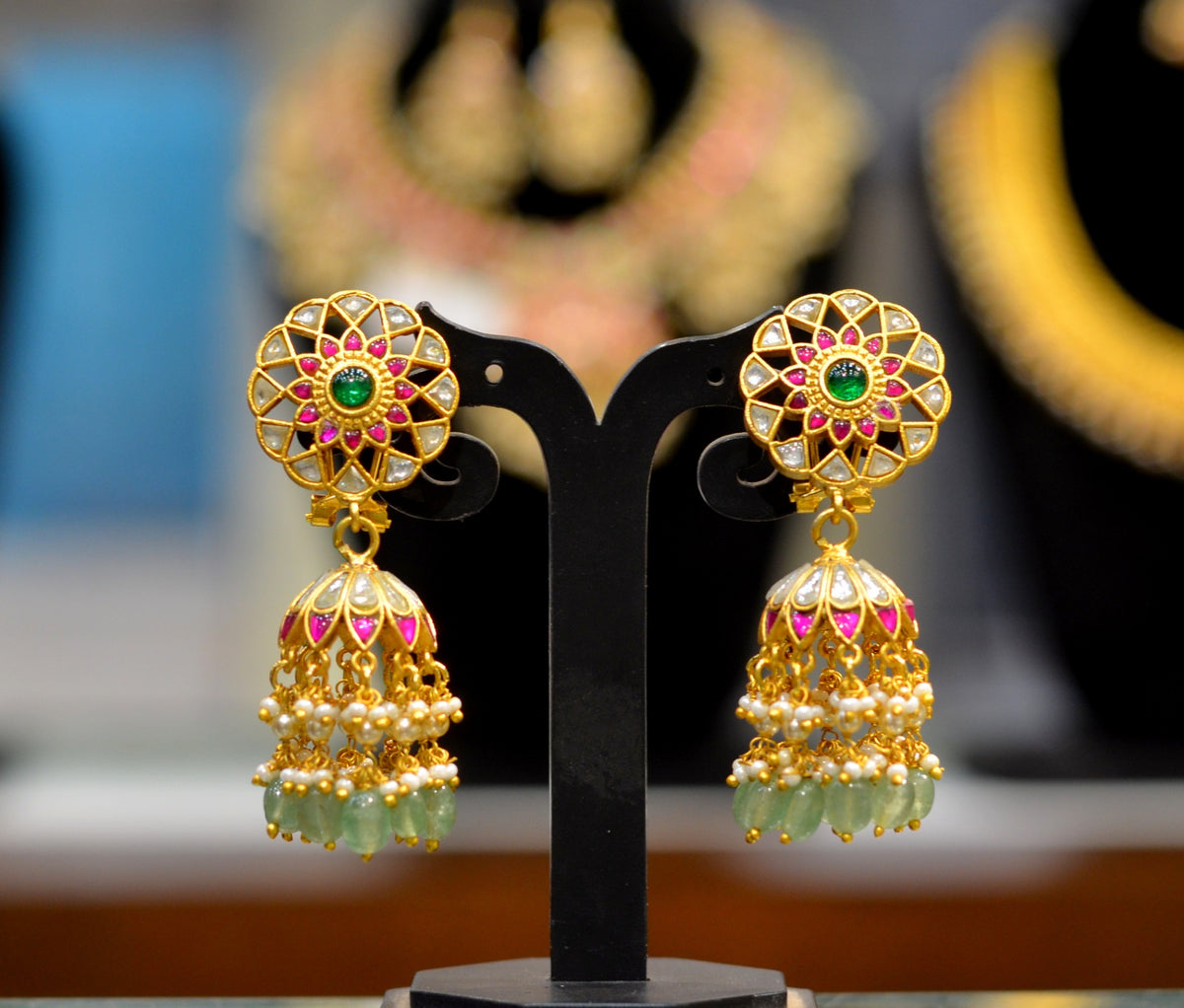 JADAU jhumka 102 JADAU MULTI COLOR