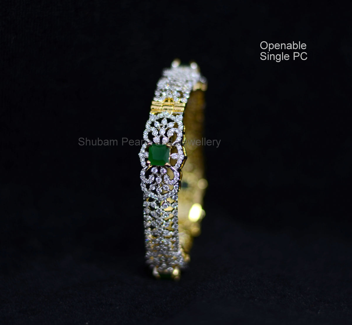 BRACELET/BANGLE Bangle 026 EMERALD 2 '6 Openable Bangle