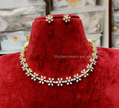 NECKLACE necklace 848 DIAMOND DUAL PLATING DIAMOND LOOK