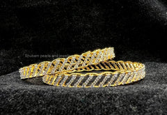 BRACELET/BANGLE bANGLES 1122 DUAL PLATING DIAMOND LOOK 2'4