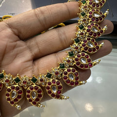 NECKLACE Long Kempu mango set - KET KEMPU MULTI COLOR