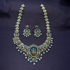 NECKLACE Long necklace 776 - NE776 NAKSHI AD STONE EMERALD