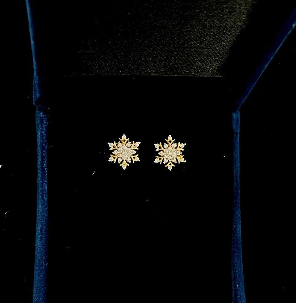Earring Eartops 151 DIAMOND DUAL PLATING DIAMOND LOOK