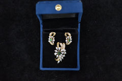 PENDANT SET / LOCKETS pendant set 252 DIAMOND EMERALD