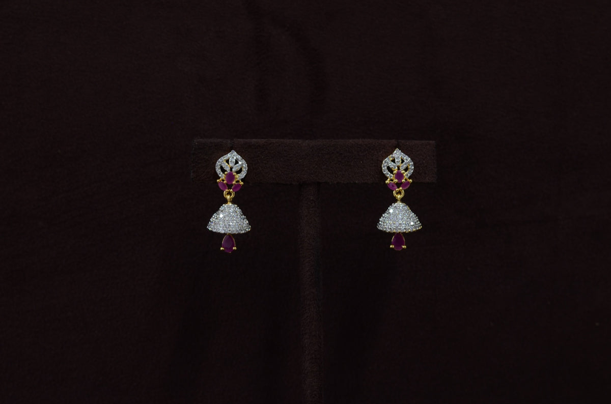 Earring eartops 119 DIAMOND RUBY