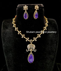 NECKLACE Necklace 430 DIAMOND  EMETHYST PURPLE