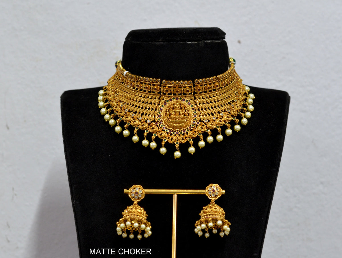 CHOKER Ch042 MATTE NAKSHI MULTI COLOR