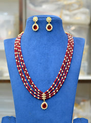 BEADS MALA AND CHAINS pendant beads mala 001 RUBY medium