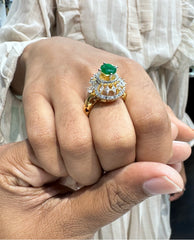 FINGERRING Fingering 016 DIAMOND EMERALD