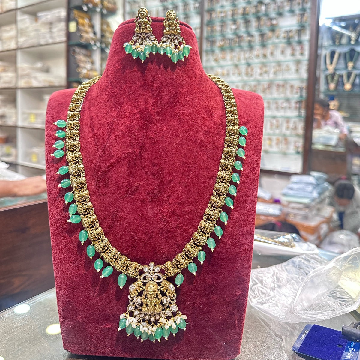 NECKLACE Nk196 NAKSHI ANTQIUE WHITE