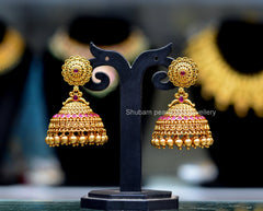 Earring Earrings 304 NAKSHI KEMPU RUBY