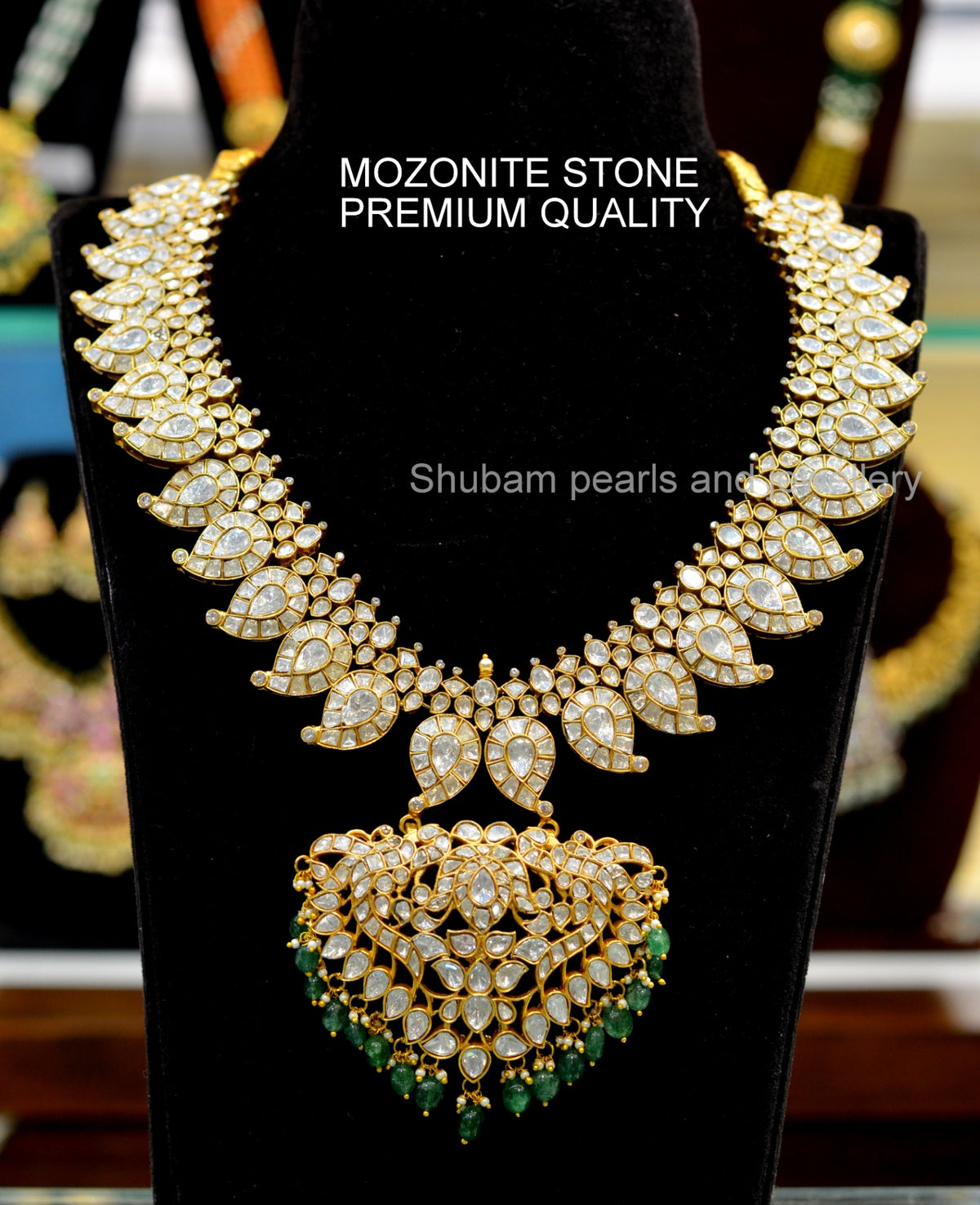 NECKLACE mozonite mango set 001 MOZONITE WHITE