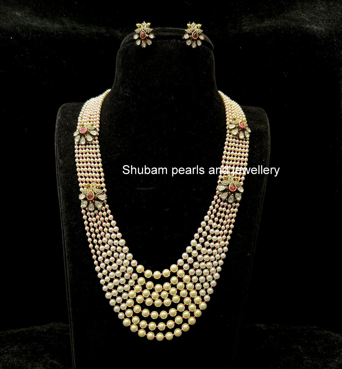 BEADS MALA AND CHAINS Beads mala 043 RUBY 20-22