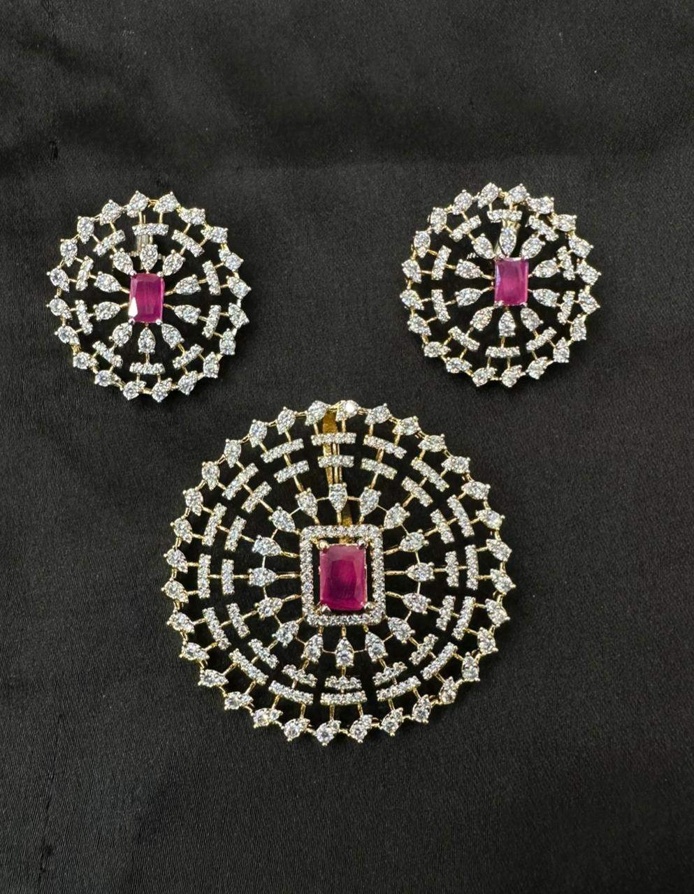 PENDANT SET CHAINS pendant set 222 DIAMOND RUBY