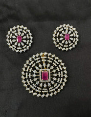 PENDANT SET CHAINS pendant set 222 DIAMOND RUBY