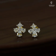 Earring Eartops 117 DIAMOND DUAL PLATING DIAMOND LOOK