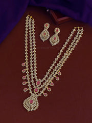 NECKLACE nk139 DIAMOND  RUBY layers