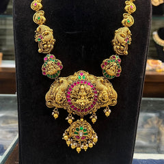 NECKLACE Long Necklace 168 - NE168 NAKSHI JADAU MIX GOLDEN